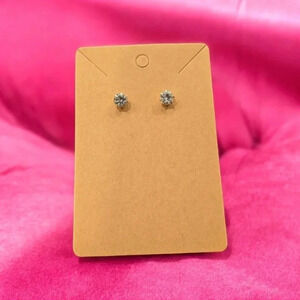 Gold Plated Rhinestone Stud Earrings